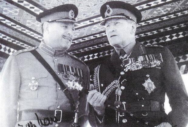 Two Field Marshals Ayub Khan with Sir Claude Auchinleck