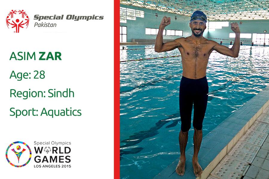 Asim Zar Won Gold Medal In Swimming In Special Olympics 2015