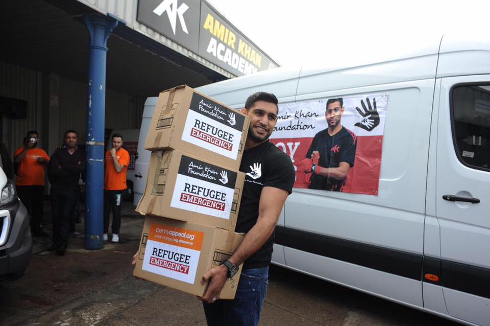 Boxer Amir Khan Send Aids to Syrian Refugees
