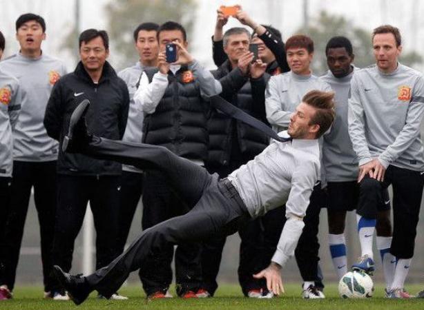 David Beckham Slipped in China