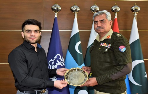 MMA Fighter Ahmed Mujtaba Receives A Token Of Appreciation From DG ISPR Babar Iftikhar
