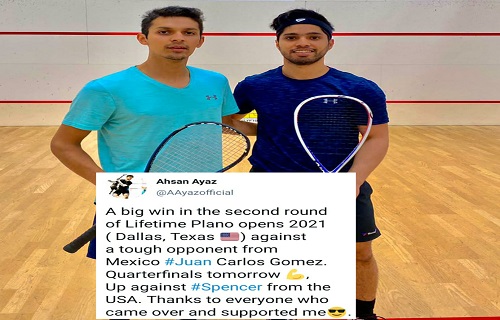 Squash Star Ahsan Ayaz Wins 2nd Round If Lifetime Plano Opens 2021