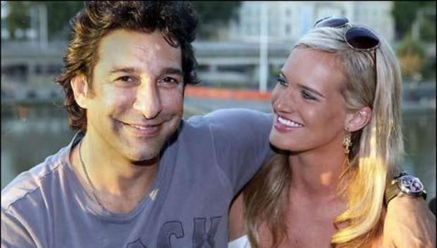 Wasim Akram remarrying an Australian woman Shaniera Thompson.